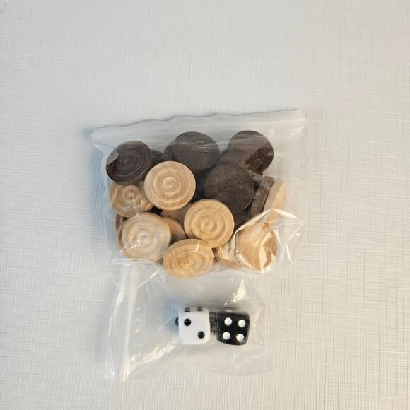 Wooden Travel Chess, Checkers & Backgammon Game - Picture 3 of 8